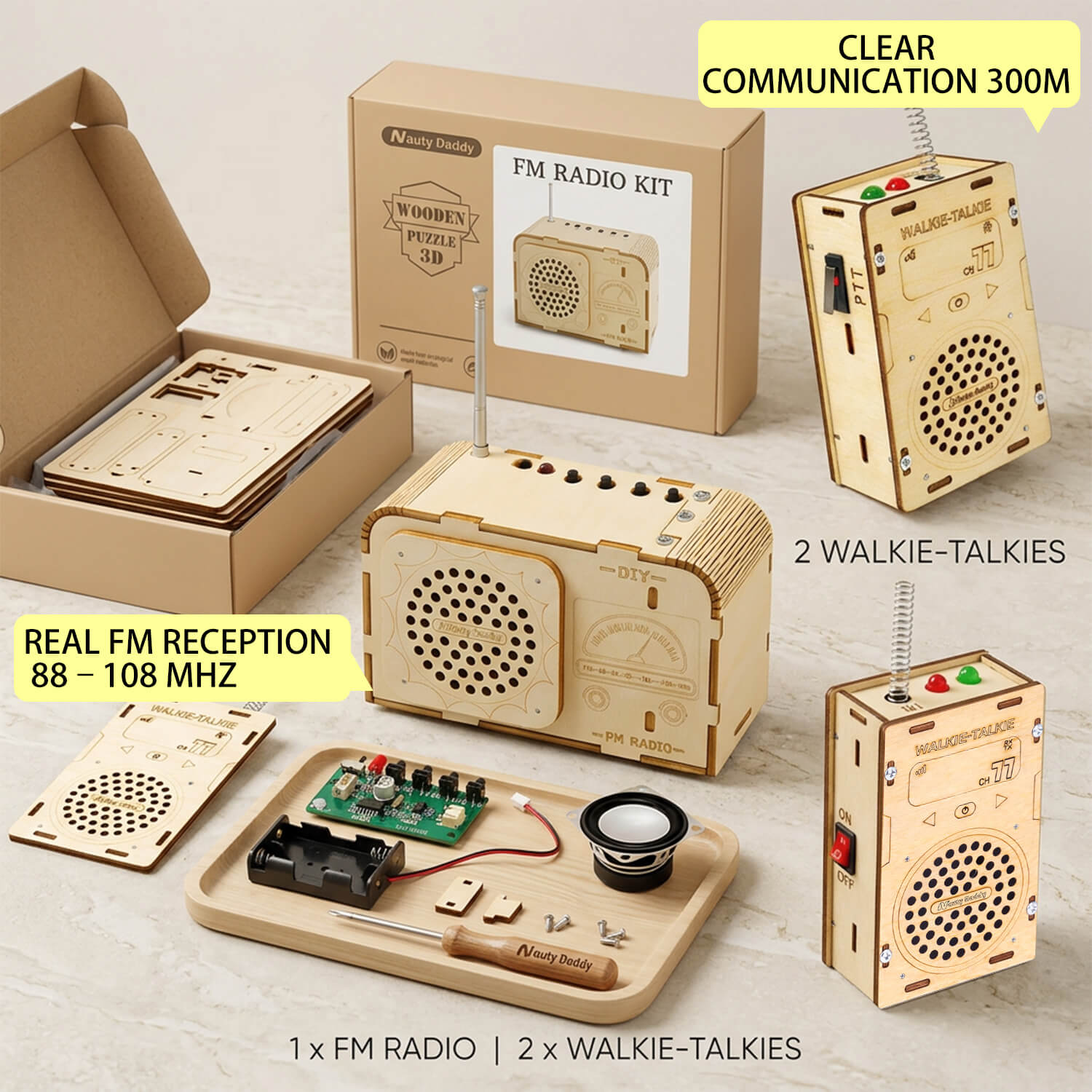 Build Your Own Walkie Talkie - DIY STEM Electronics Kit for Kids product detail image 8