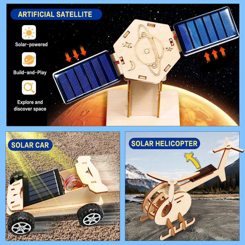6-in-1 Solar Powered Wooden STEM Building Kit product detail image 2