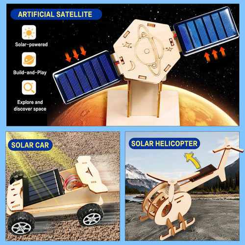 6-in-1 Solar Powered Wooden STEM Building Kit product detail image 2