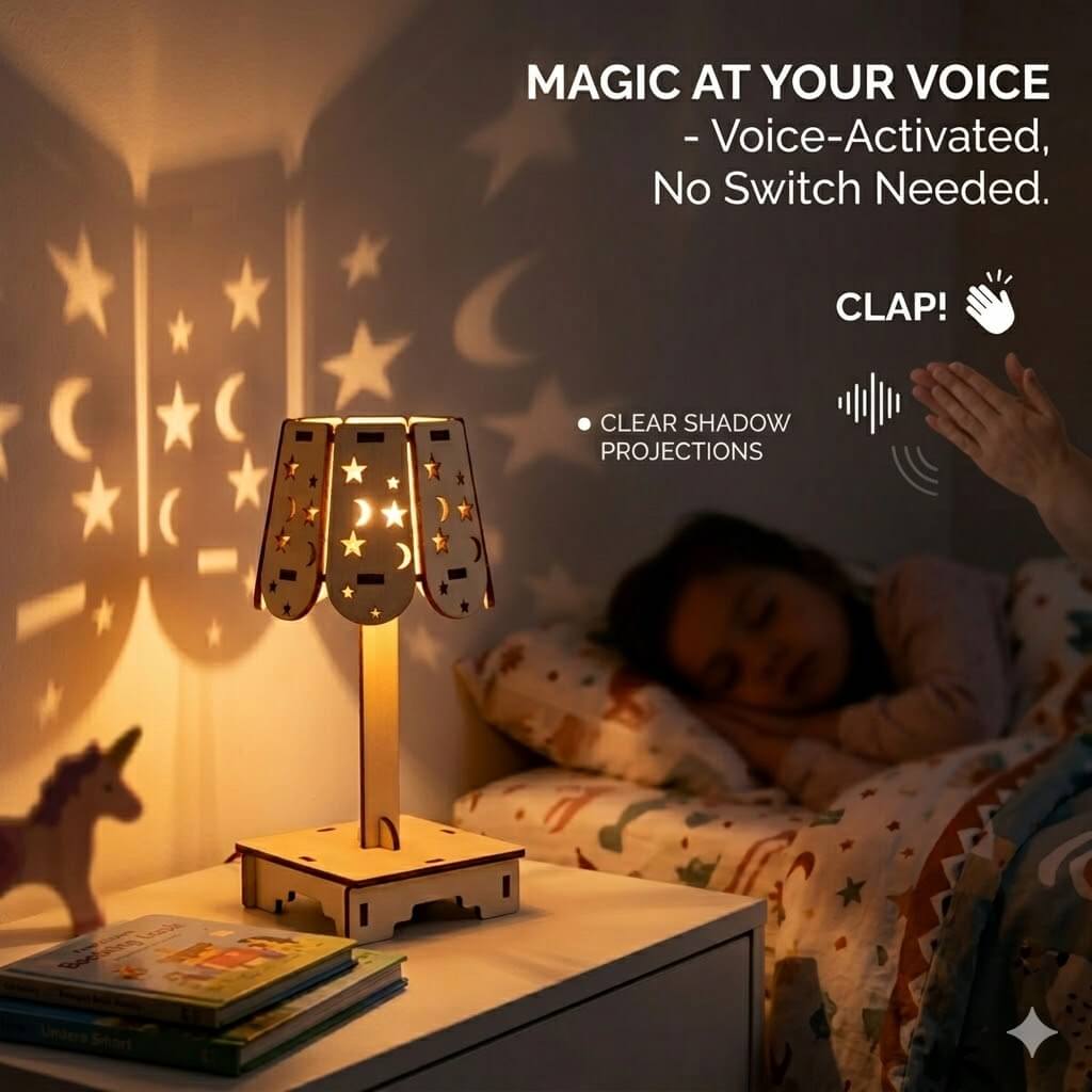 Clap to Light It Up! DIY Voice-Activated Night Lamp for Kids product detail image 3