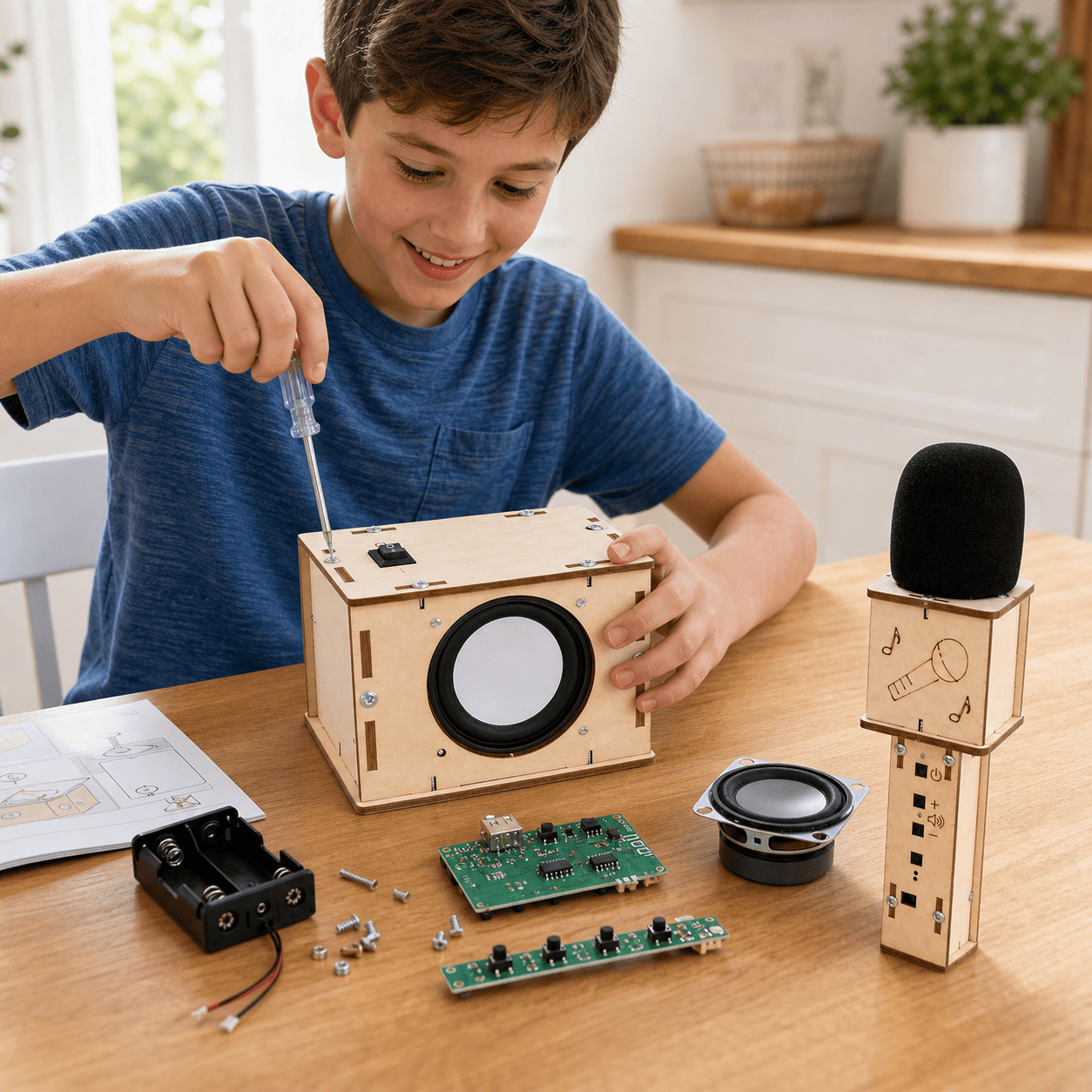 DIY Wooden Bluetooth Speaker & Microphone Kit