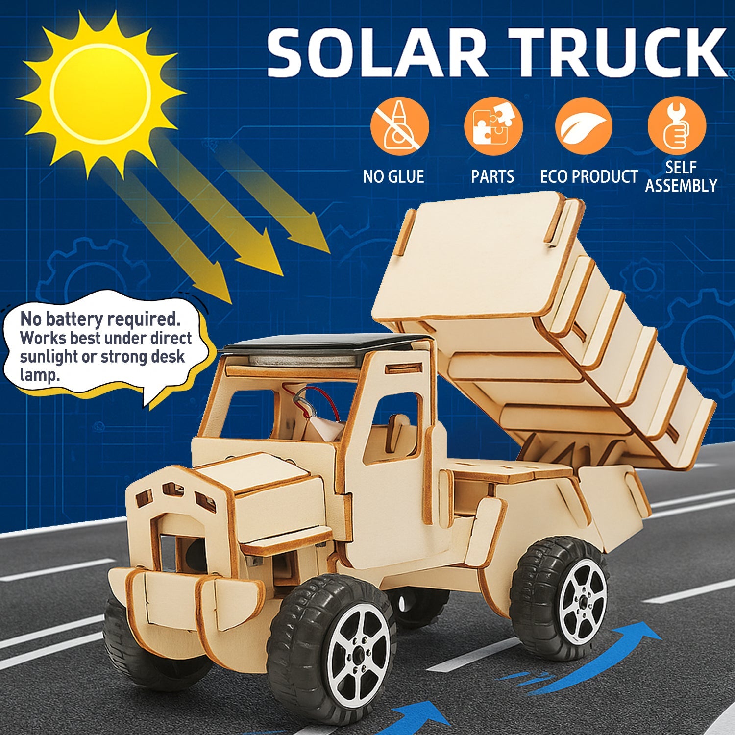 6-in-1 Solar Powered Wooden STEM Building Kit product detail image 4
