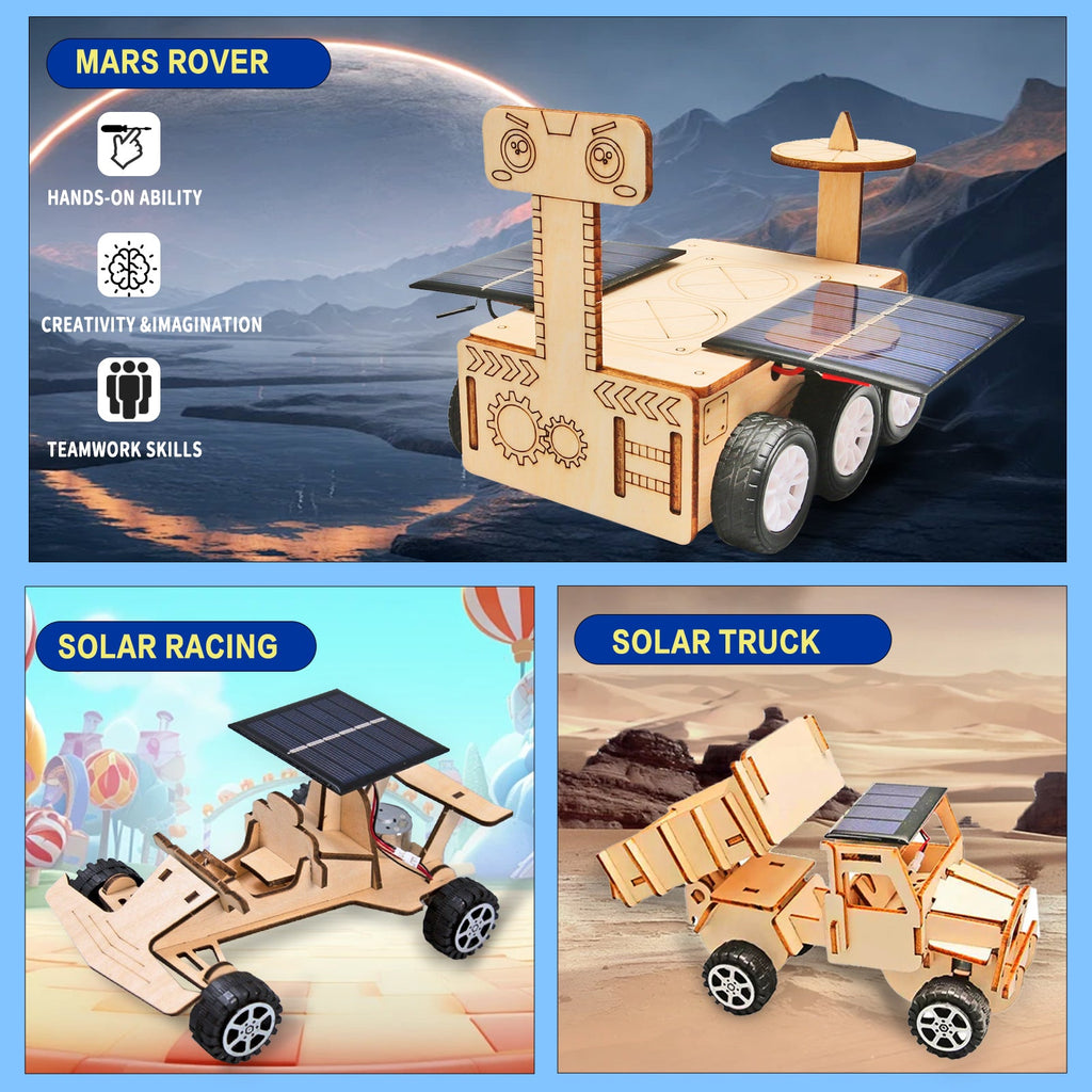 6-in-1 Solar Powered Wooden STEM Building Kit product detail image 3