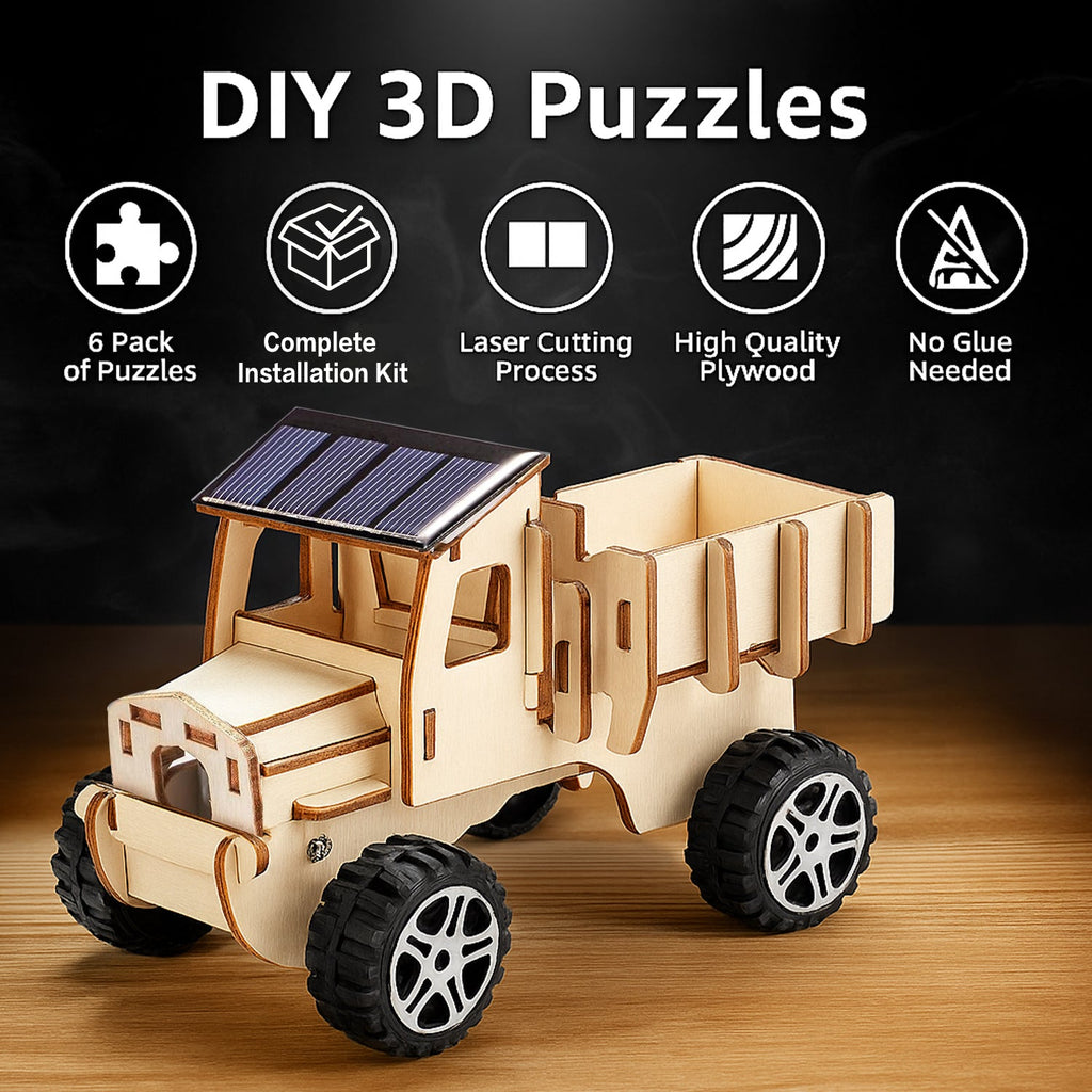 6-in-1 STEM Wooden Construction Vehicle Kit for Kids 8+ product detail image 5