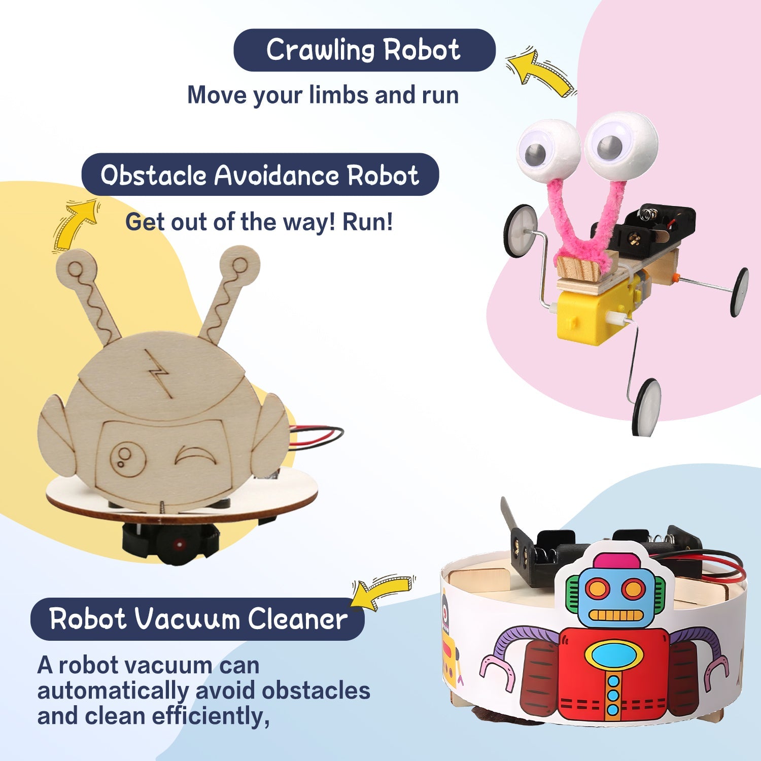 6-in-1 DIY Robot STEM Building Kit for Hands-On Learning & Creativity product detail image 3