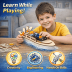 DIY Electric Paddle Boat STEM Kit - Hands-On Science Project for Kids product detail image 5