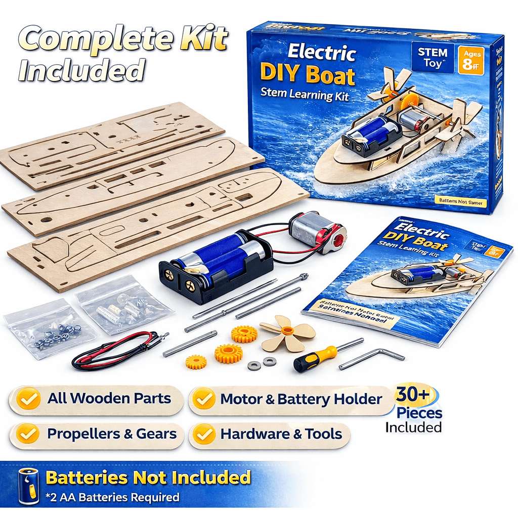 DIY Electric Paddle Boat STEM Kit - Hands-On Science Project for Kids product detail image 7
