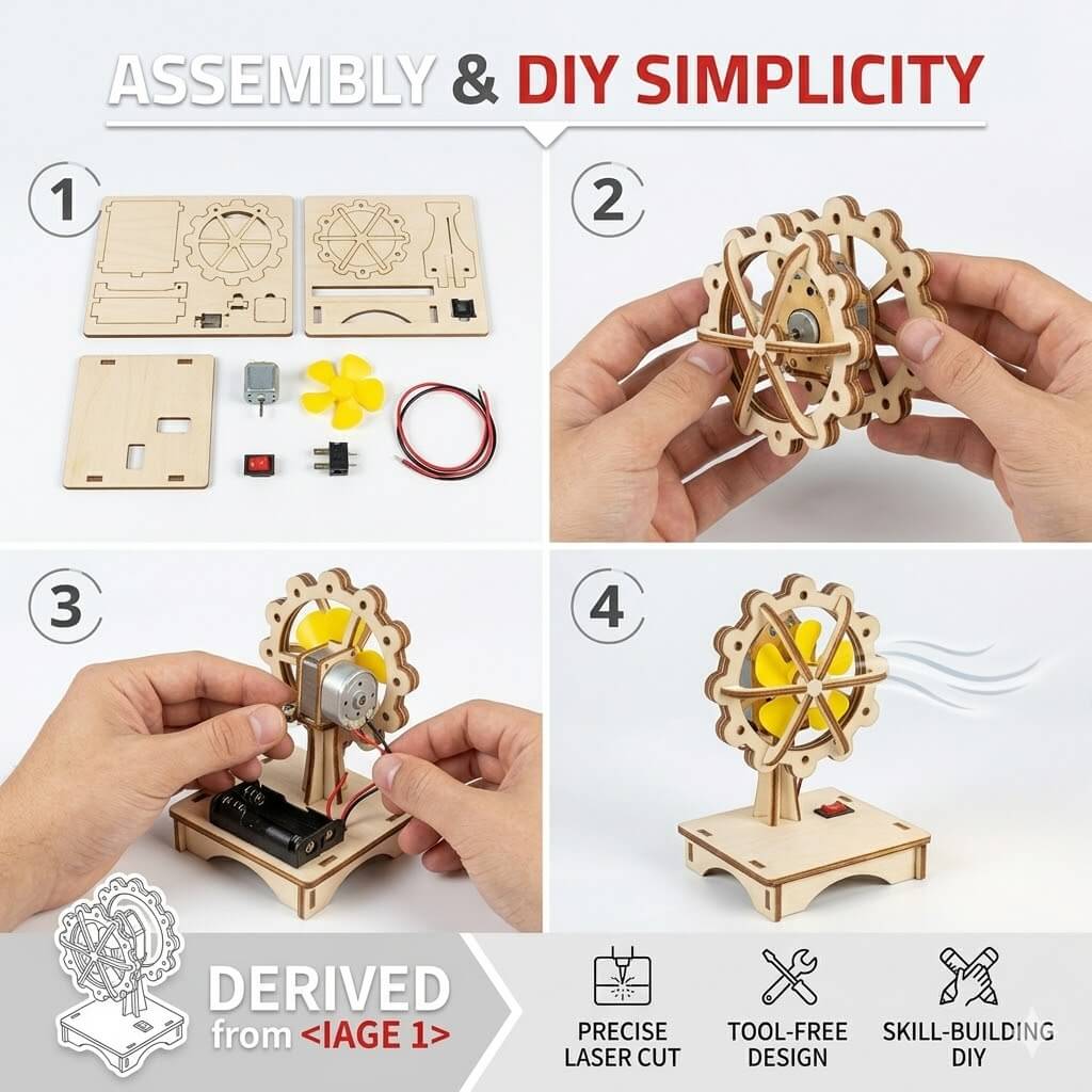 Build Your Own Moving Fan - Fun DIY STEM Kit for Kids product detail image 3