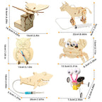 6-in-1 DIY Wooden Animal STEM Kit Build Moving Mechanical Animals product detail image 8