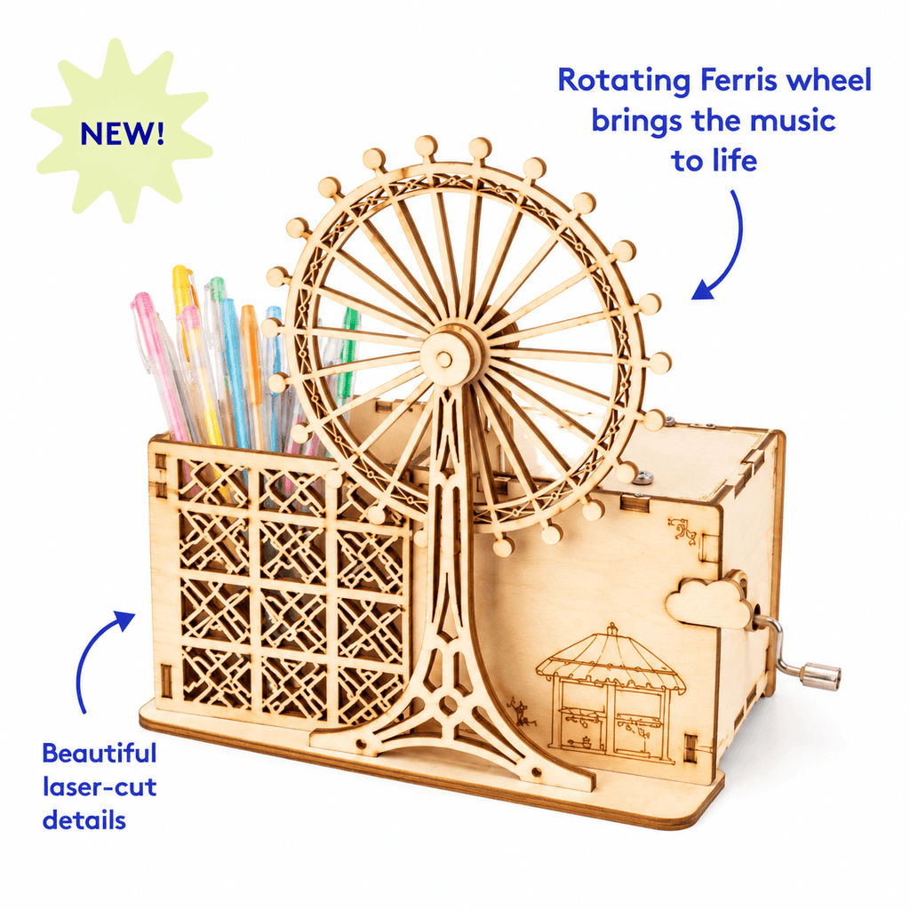 4-in-1 DIY Wooden Music Box Kit