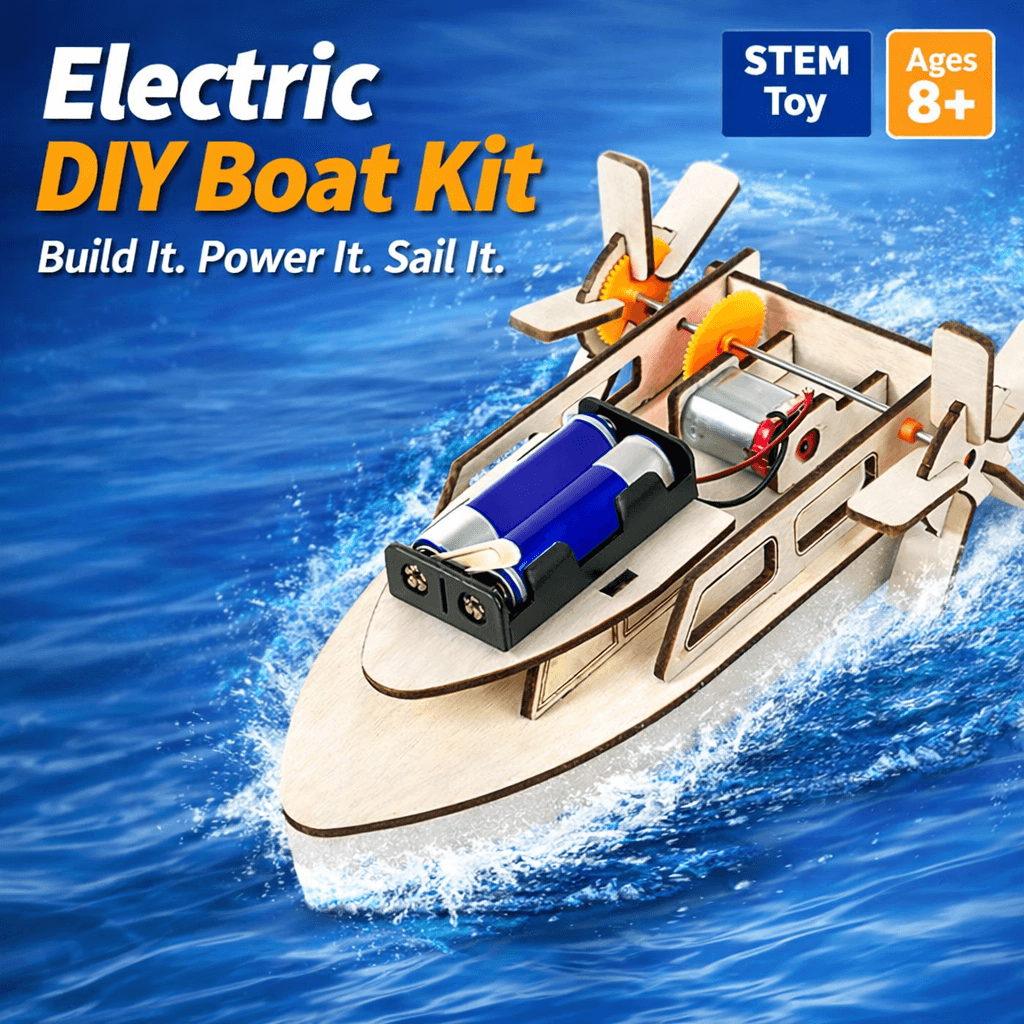 DIY Electric Paddle Boat STEM Kit - Hands-On Science Project for Kids product detail image 6