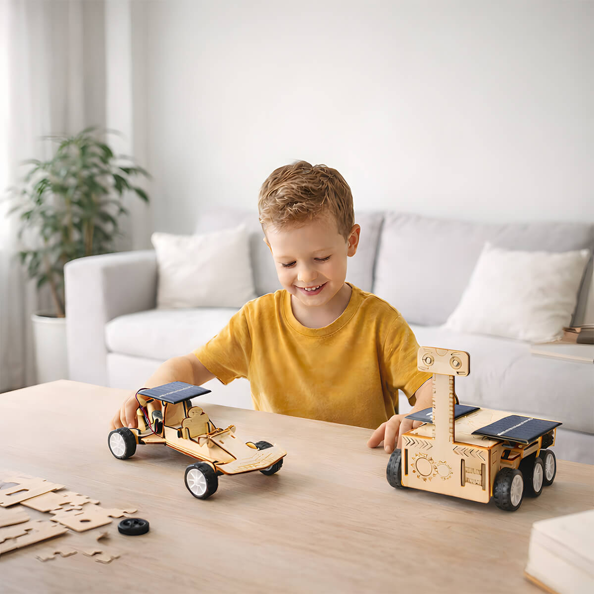6-in-1 Solar Powered Wooden STEM Building Kit product detail image 9