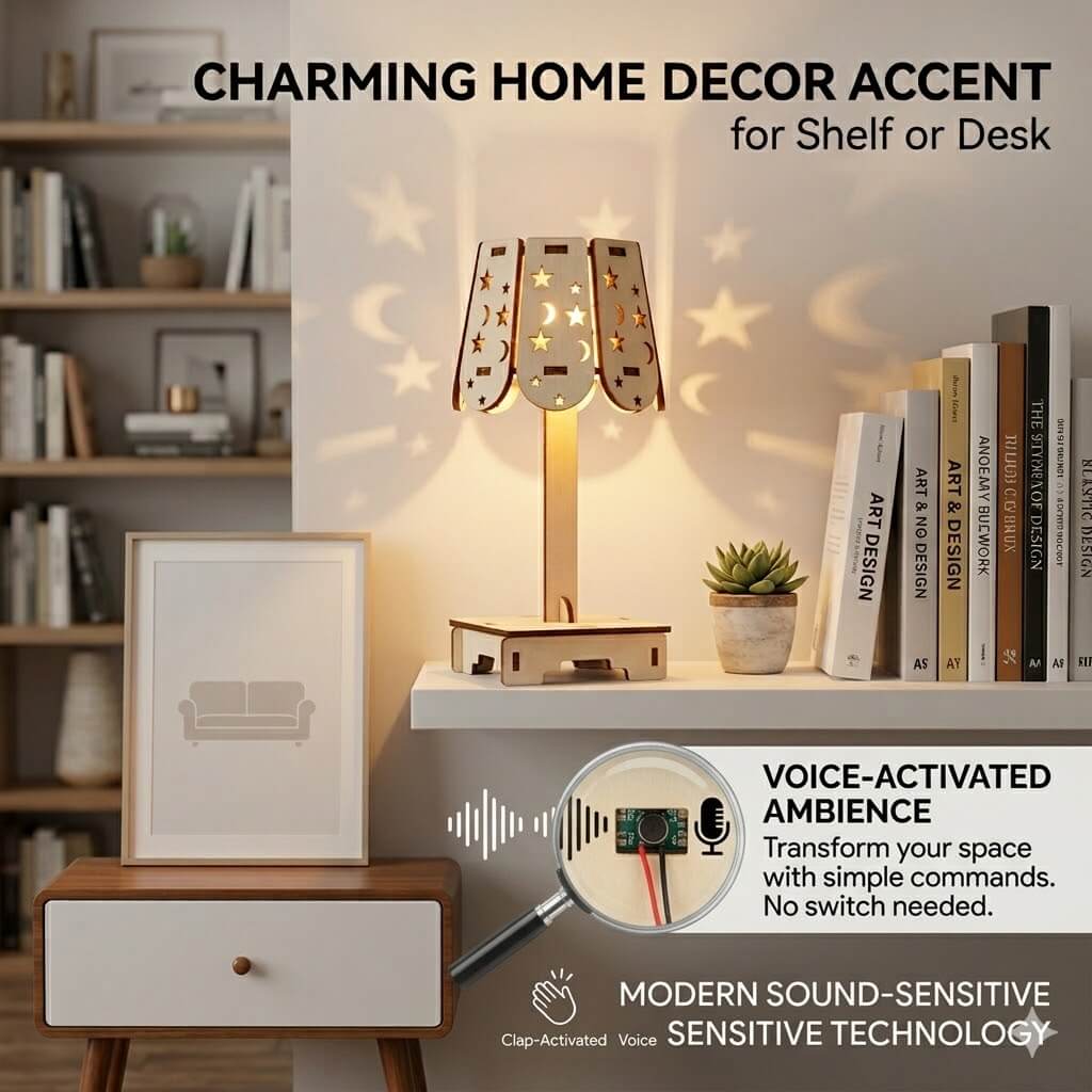 Clap to Light It Up! DIY Voice-Activated Night Lamp for Kids product detail image 2