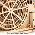 DIY Hand-Crank Wooden Watermill Music Box product detail image 3