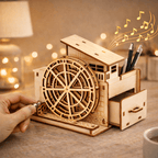 DIY Hand-Crank Wooden Watermill Music Box product detail image 5