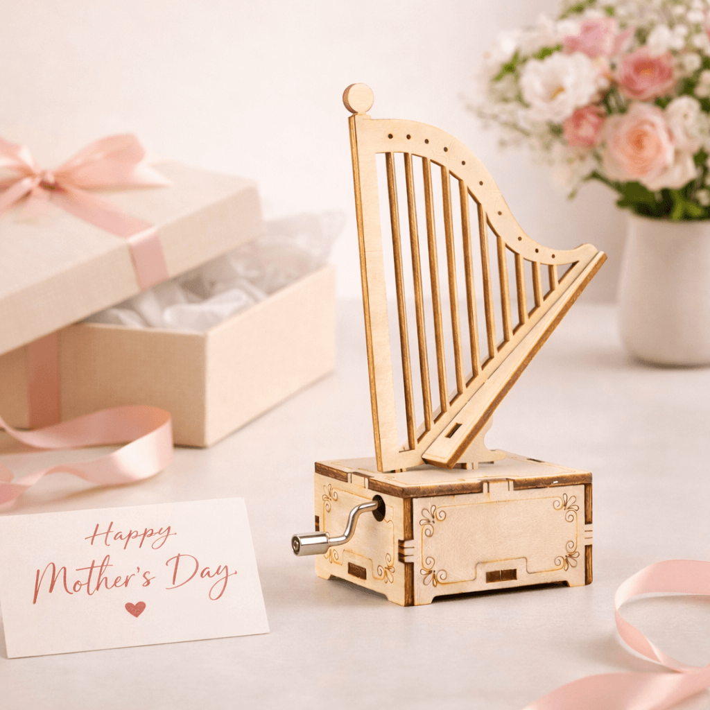 DIY Hand-Crank Wooden Music Box product detail image 6