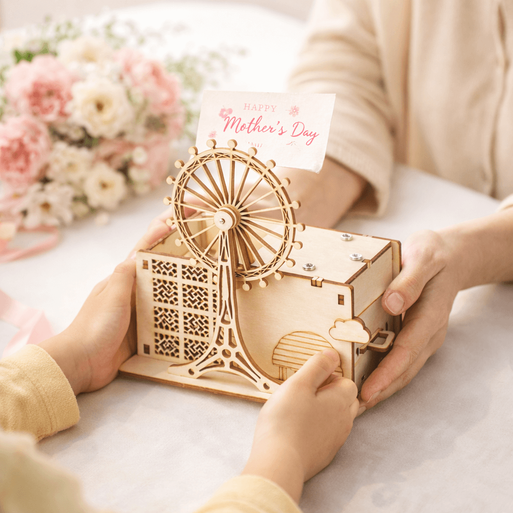 DIY Hand-Crank Ferris Wheel Music Box Pen Holder product detail image 9