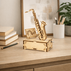 DIY Hand-Crank Wooden Saxophone Music Box product detail image 6