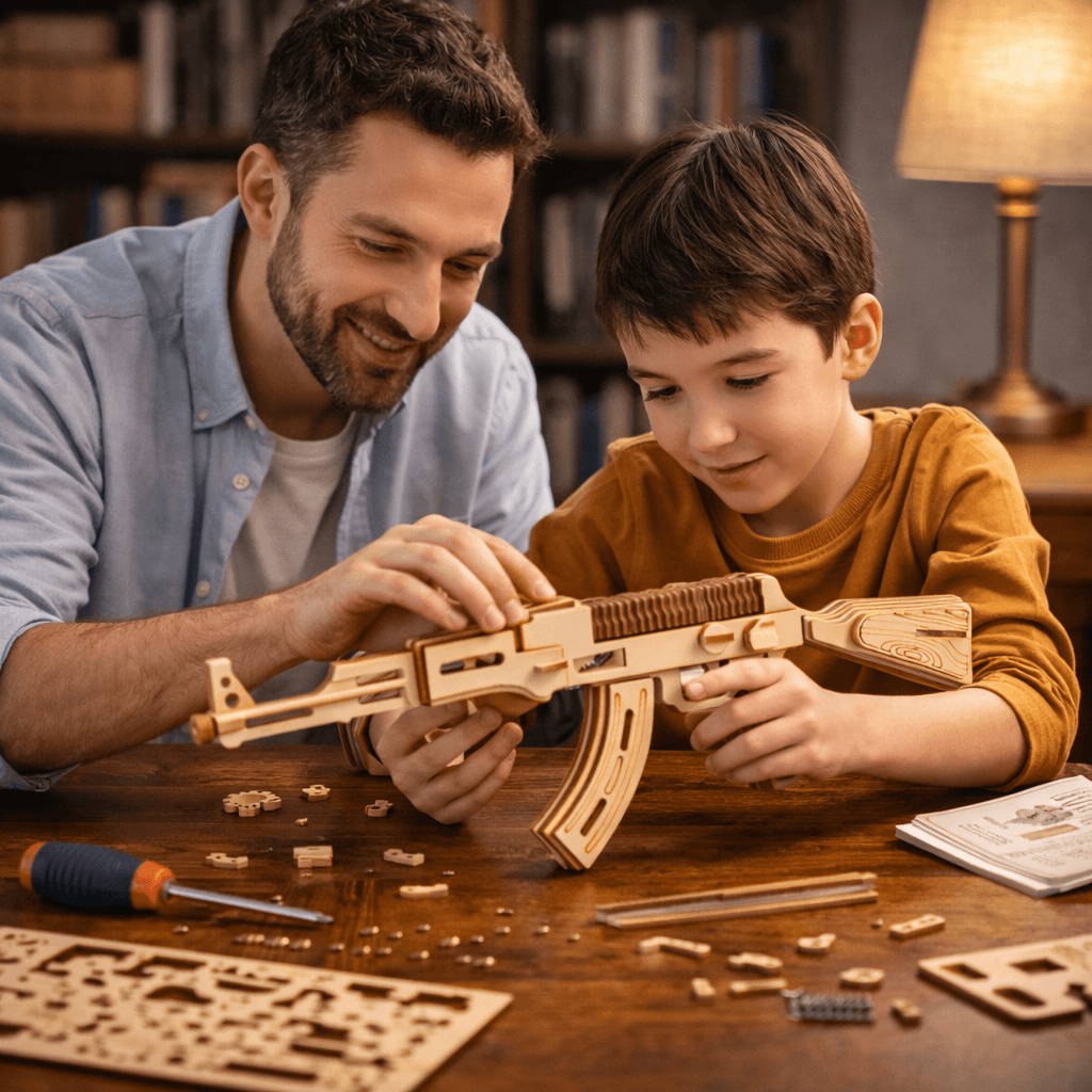 DIY Wooden Mechanical Gun Model Kit - Build & Display Collection product detail image 3