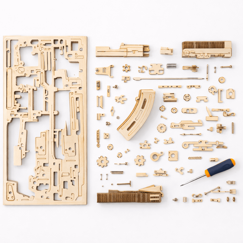 DIY Wooden Mechanical Gun Model Kit - Build & Display Collection product detail image 4