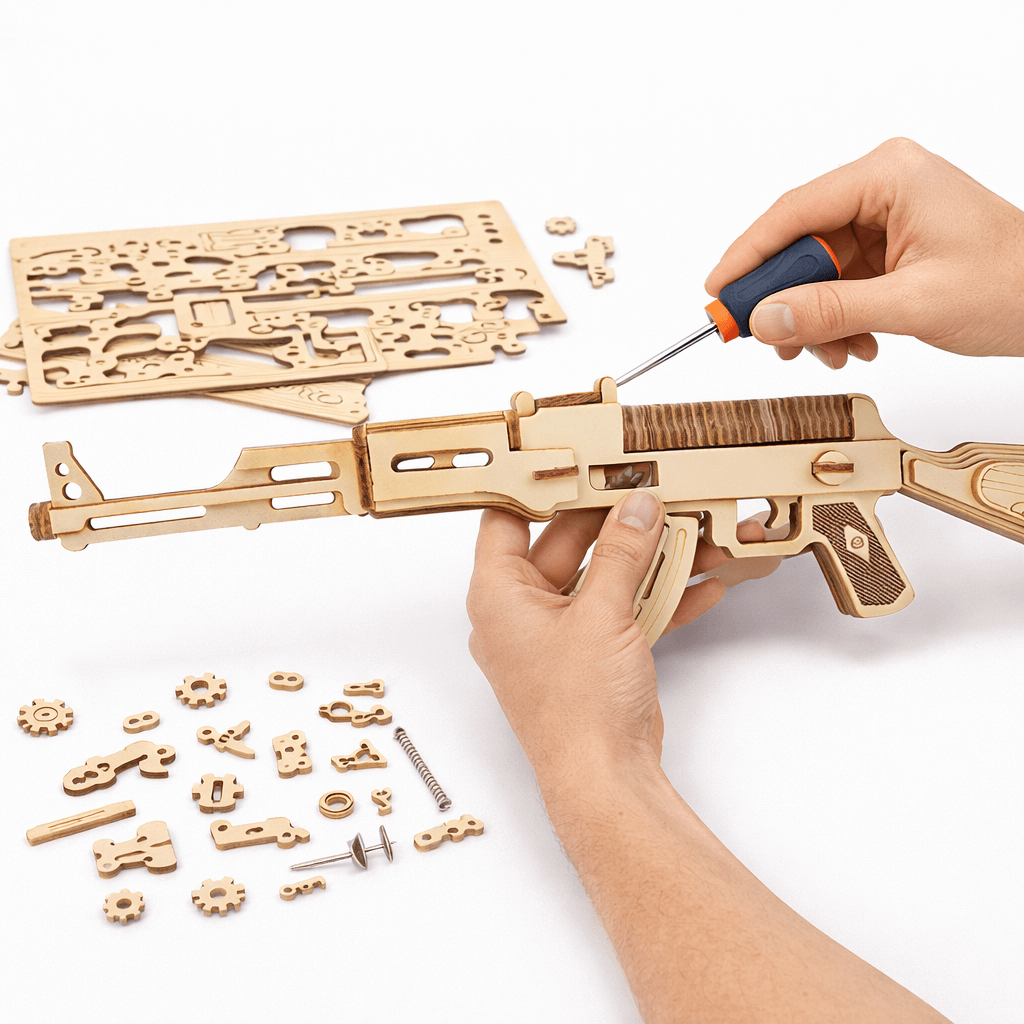 DIY Wooden Mechanical Gun Model Kit - Build & Display Collection product detail image 2