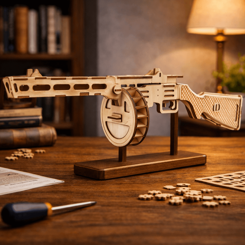 DIY Wooden Mechanical Gun Model Kit - Build & Display Collection product detail image 6