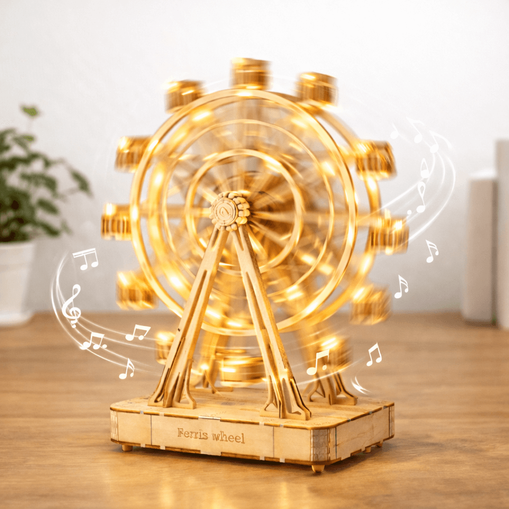 DIY Wooden Ferris Wheel Mechanical Model - No-Glue Laser-Cut 3D Puzzle product detail image 2