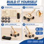 DIY Remote Control Crane Truck - Wooden STEM Building Kit for Kids product detail image 4