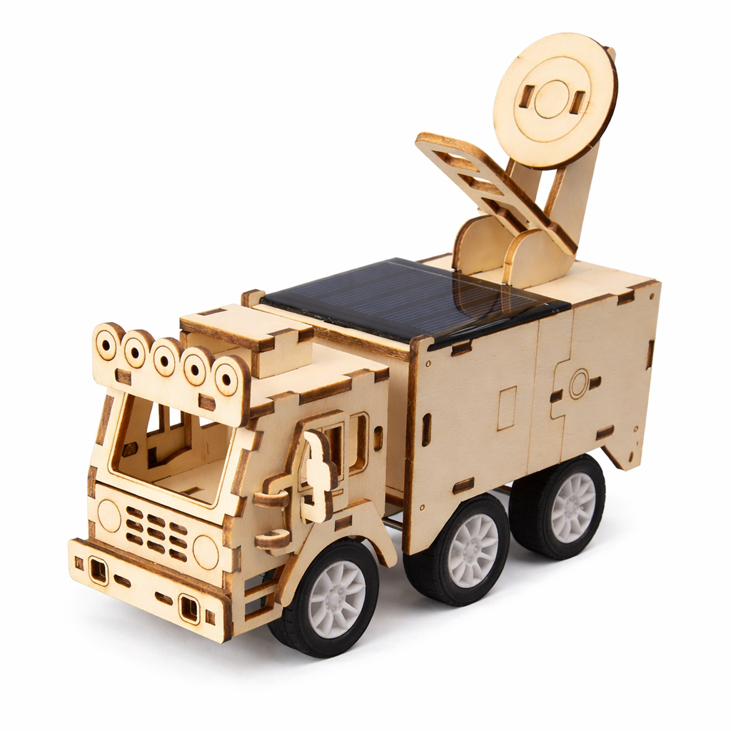 DIY Solar Powered Wooden STEM Car - Educational Science Toy for Kids product detail image 6