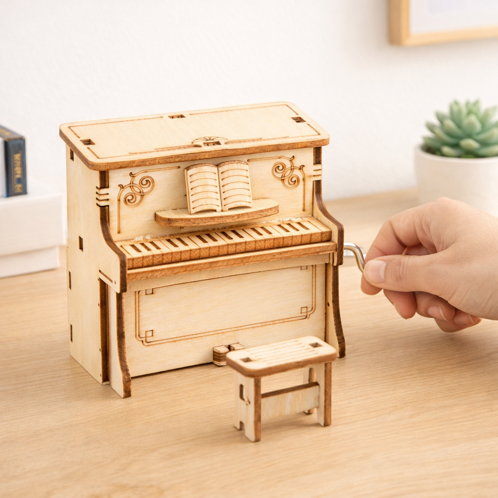 DIY Wooden Piano with Playable Keys product detail image 8