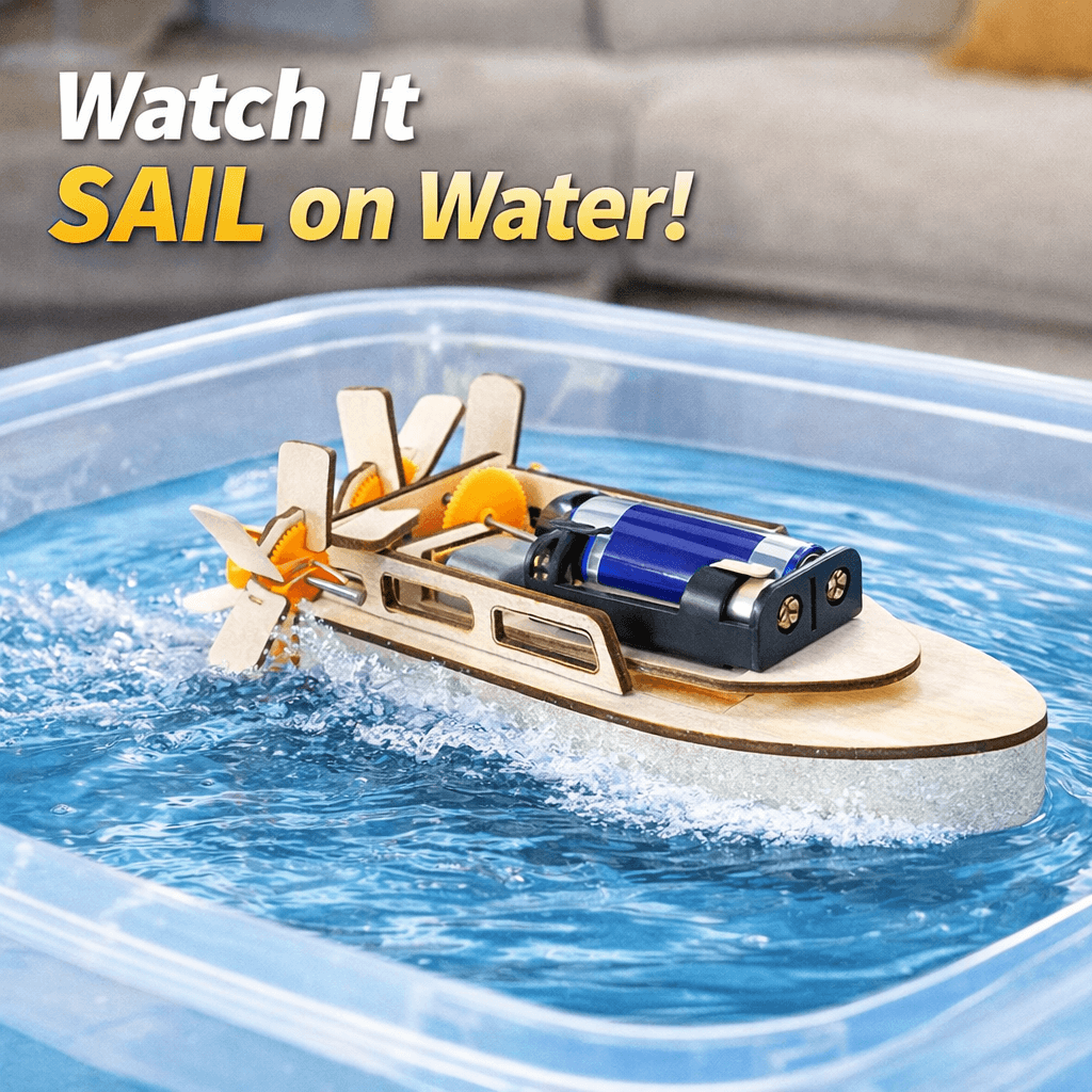 DIY Electric Paddle Boat STEM Kit - Hands-On Science Project for Kids product detail image 4
