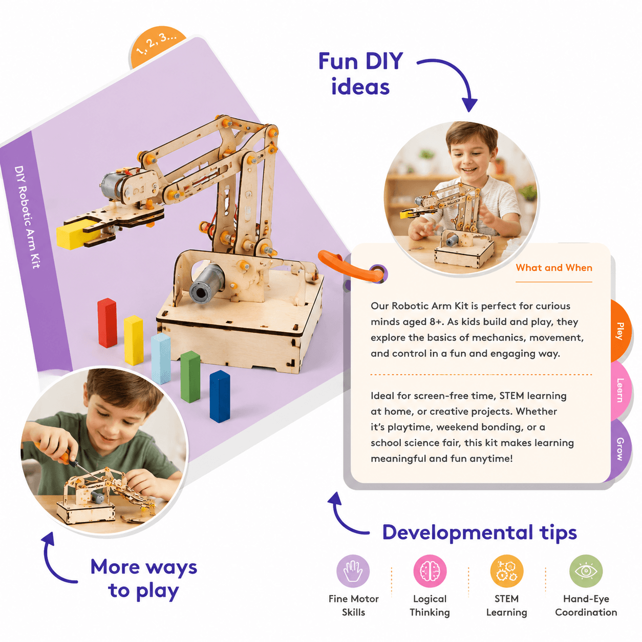DIY Wooden Robotic Arm Kit