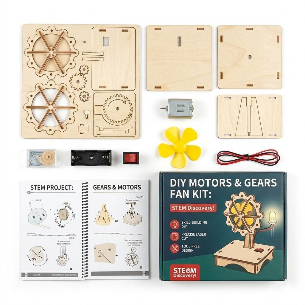 Build Your Own Moving Fan - Fun DIY STEM Kit for Kids product detail image 8