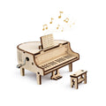 DIY Wooden Piano Music Box hand-crank buildable project — assemble a working piano-shaped music box, creative STEM gift for kids who love music