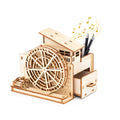 DIY Wooden Watermill Music Box hand-crank buildable project — assemble a working watermill with music mechanism, creative engineering and music STEM learning