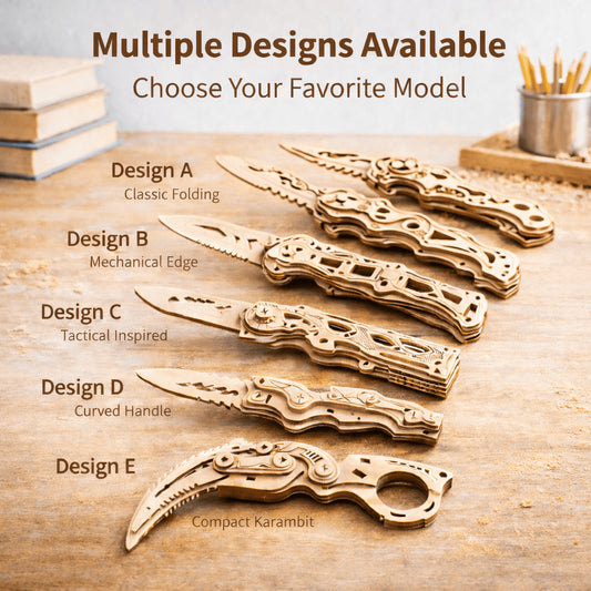 Wooden Folding Model Collection - Precision Mechanical Assembly Craft