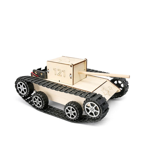 DIY Wooden Tank Model - Hands-On STEM Building Kit for Kids & Families