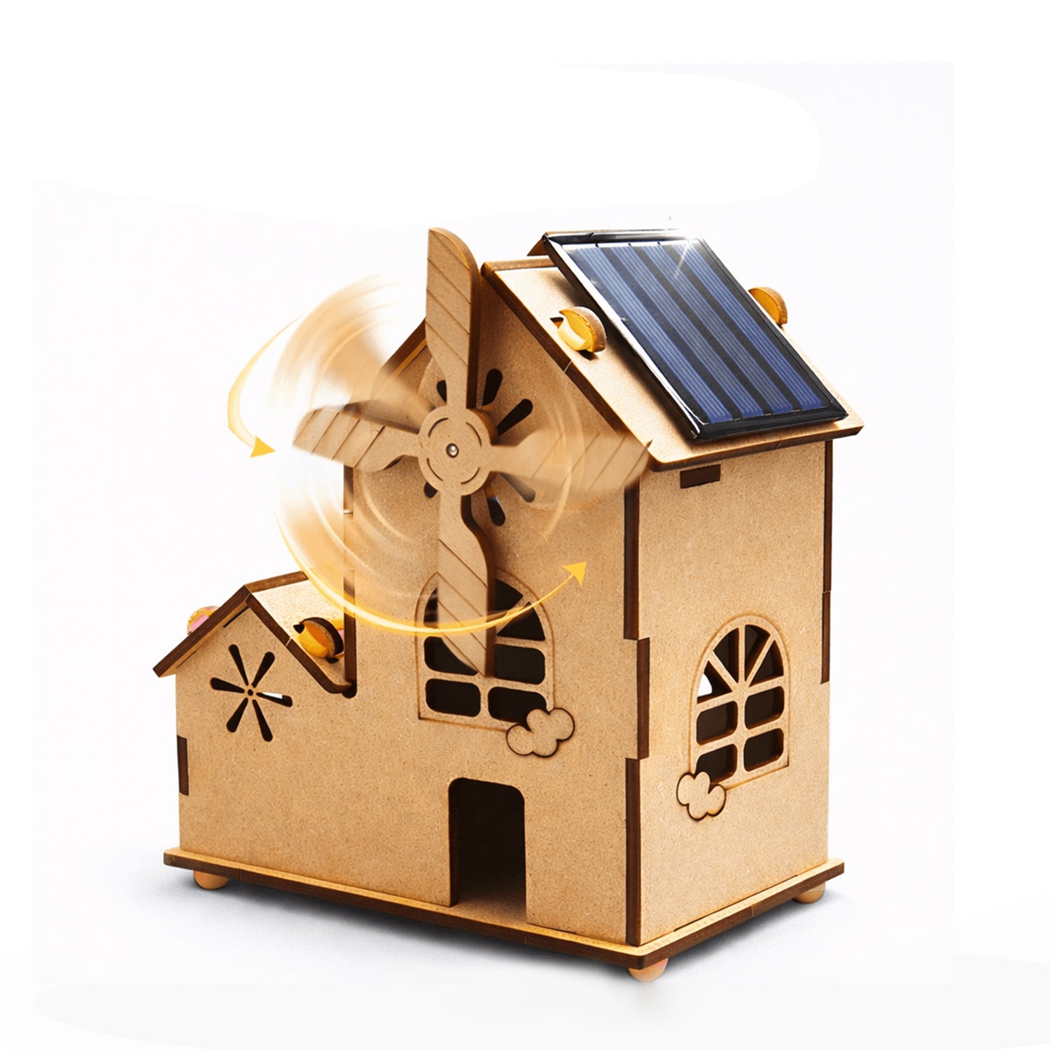 Build Your Own Solar Windmill House STEM DIY kit for kids — build a solar-powered windmill model, hands-on renewable energy engineering project